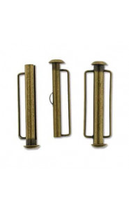 Magnetische schuif sluiting slide bar 31,5mm Antiek brons